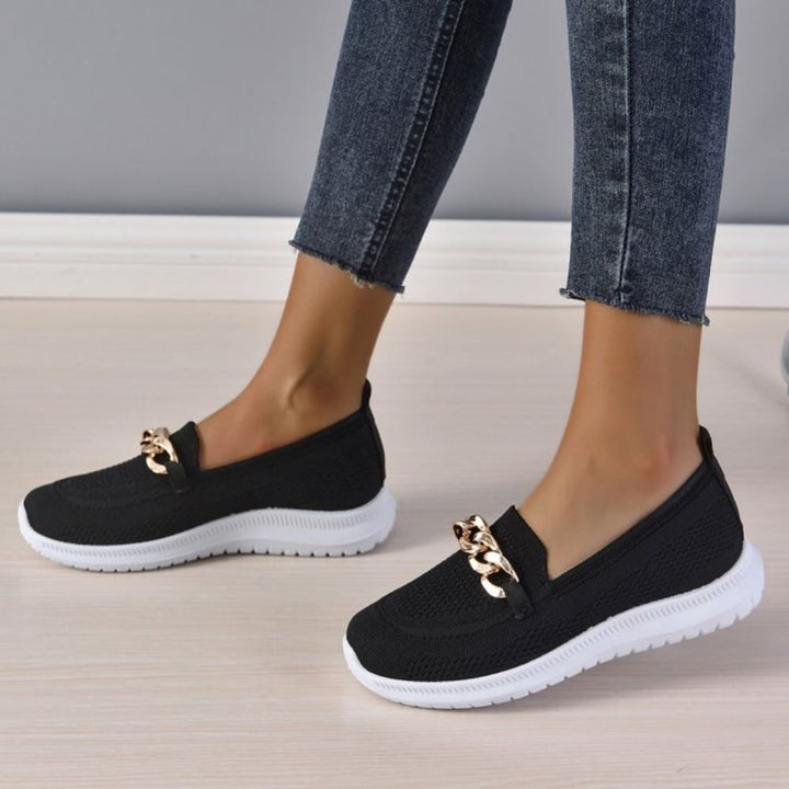 Aimée - baskets slip-on décontractées pour femmes | baskets en matière tricotée respirante et flexible