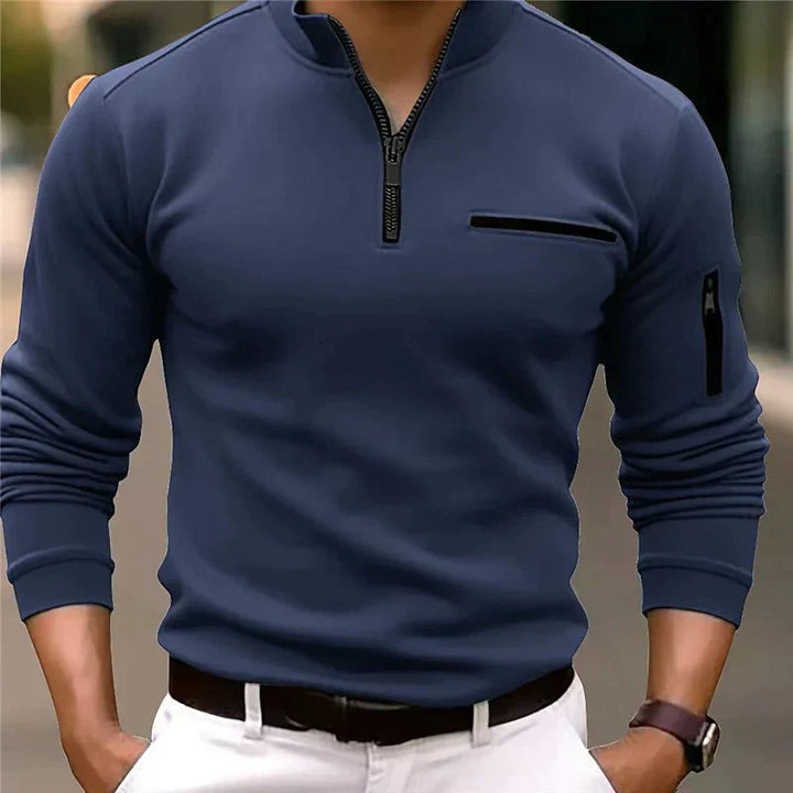 Devonta - Elegante polo da uomo con cerniera