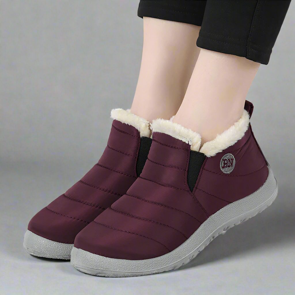 Wasserdichte Damen Winterstiefeletten mit Warmfutter – Rutschfeste Schneeboots für kalte Tage
