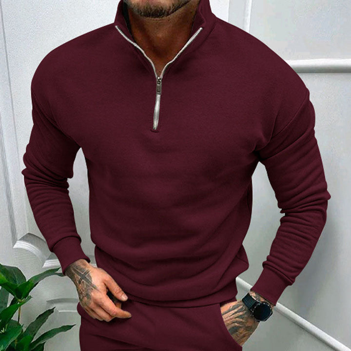Zip-up men's sweater