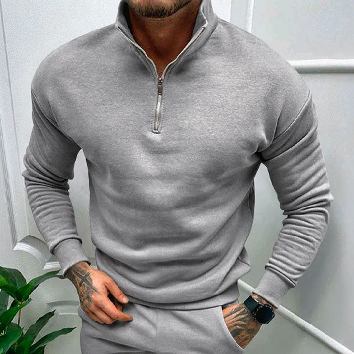 Zip-up men's sweater