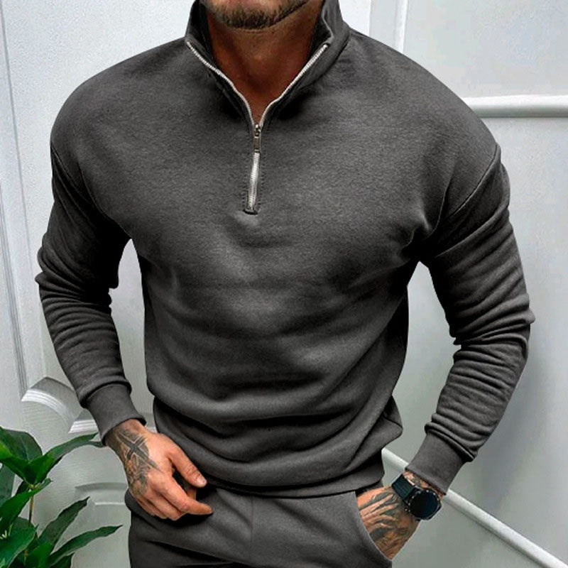 Zip-up men's sweater