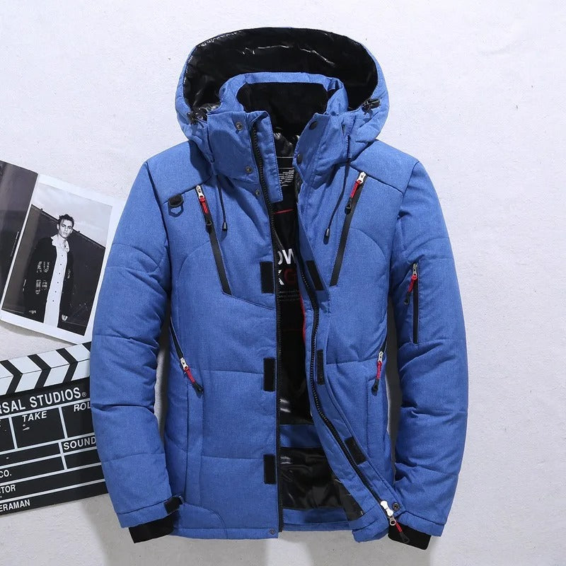 Thick warm winter jacket with fur lining and hood for men | Perfect for outdoor activities