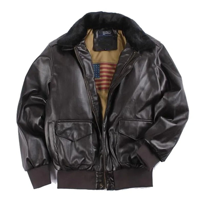 Lester - Winter Vintage Leder Motorradjacke