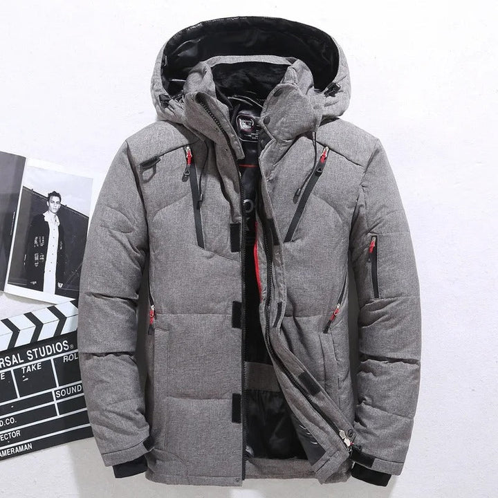 Thick warm winter jacket with fur lining and hood for men | Perfect for outdoor activities