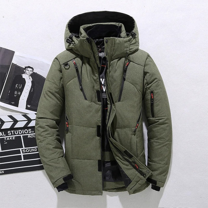 Thick warm winter jacket with fur lining and hood for men | Perfect for outdoor activities
