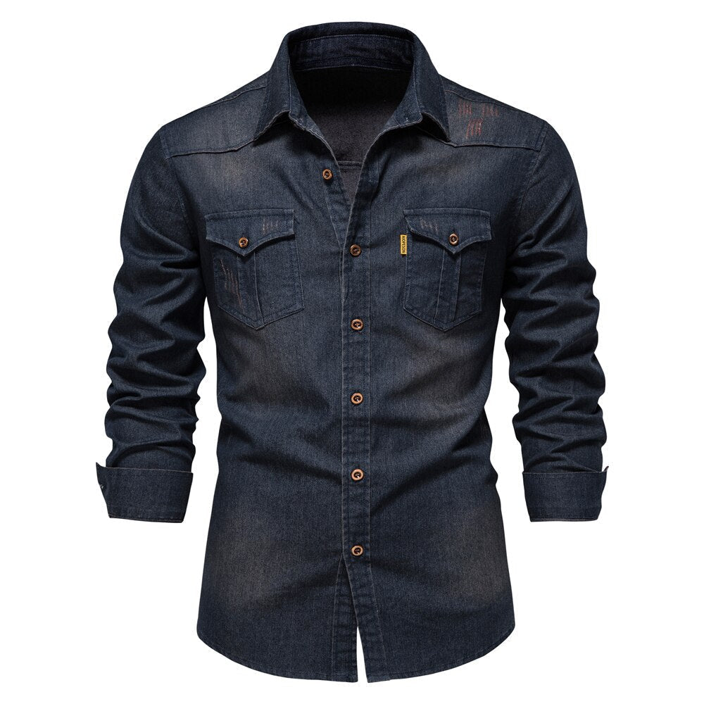 George - Camicia di jeans elasticizzata in cotone