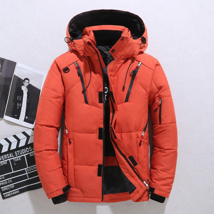 Thick warm winter jacket with fur lining and hood for men | Perfect for outdoor activities