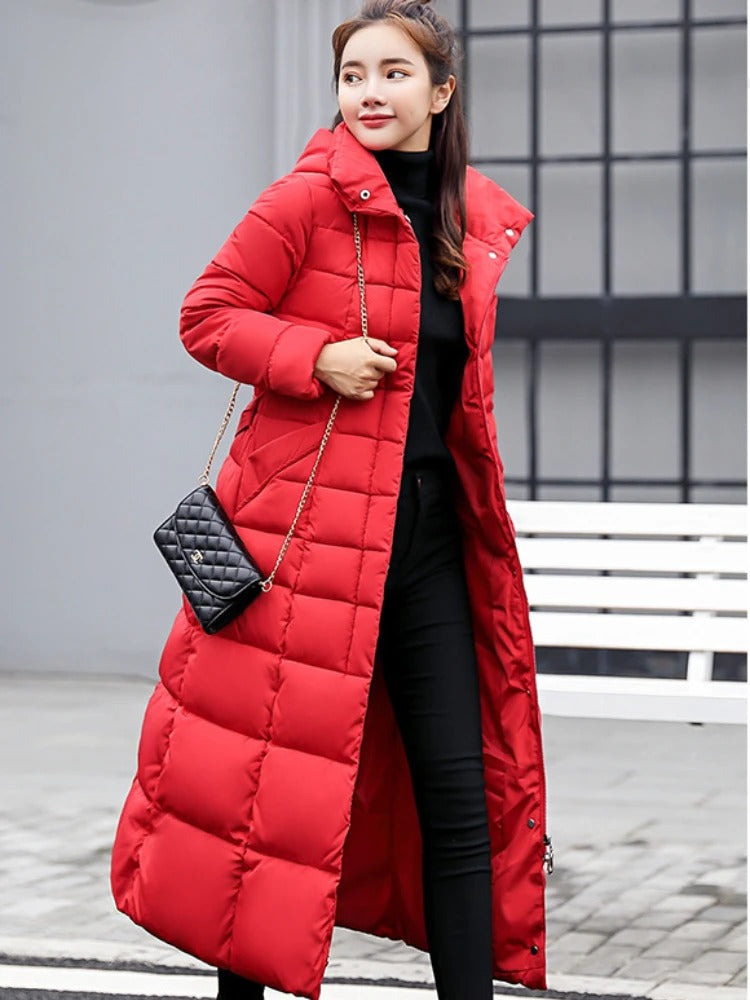 Parka d'hiver stylé en duvet avec capuche en fourrure pour femmes | Parfait pour les activités de plein air