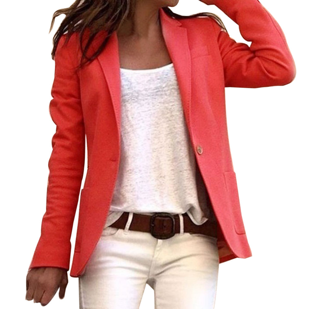 Renata revers à bouton, slim, manches longues, blazer