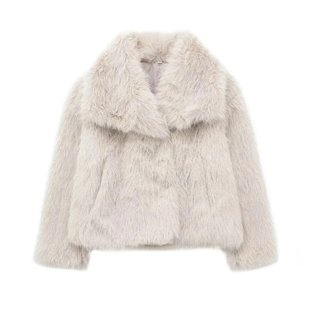 Milena - cappotto in pelliccia sintetica | ideale come cappotto per ogni occasione