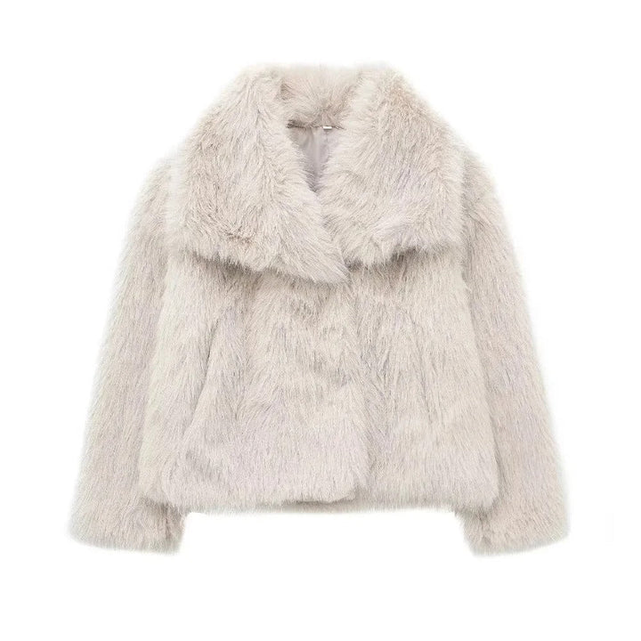 Milena - cappotto in pelliccia sintetica | ideale come cappotto per ogni occasione