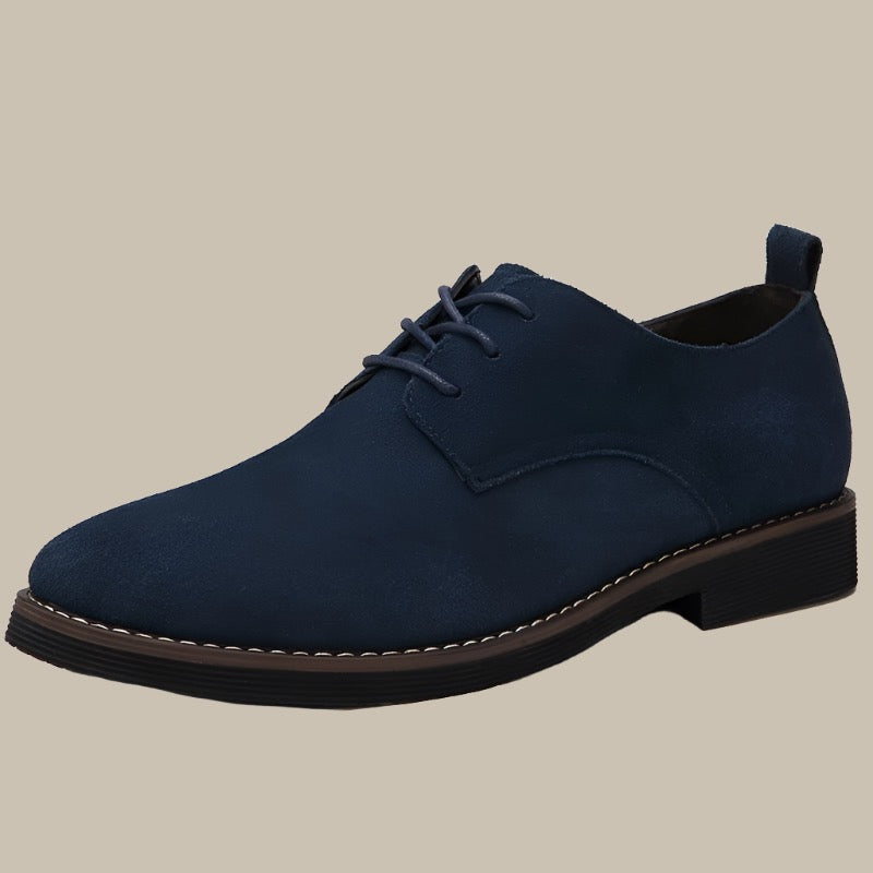 Chaussures à lacets en daim pour hommes – Derbys élégants avec semelle antidérapante pour affaires et loisirs