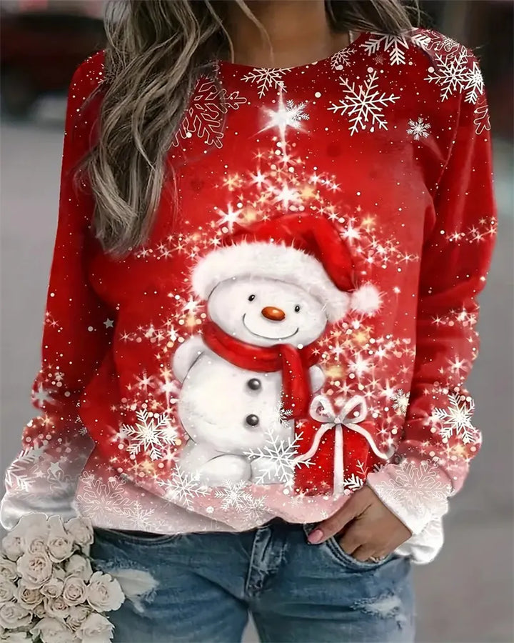 Pull de Noël manches longues col rond