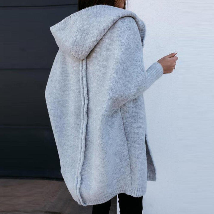 VELOVA - Cardigan oversize a maniche lunghe con cappuccio