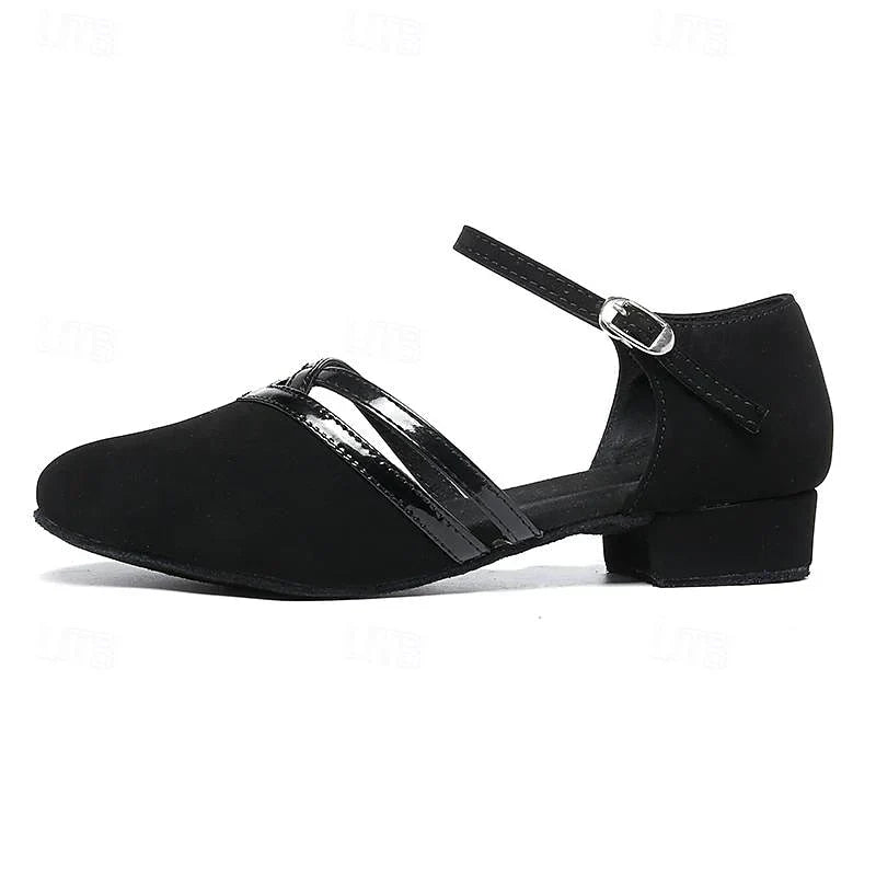 Damen Pumps mit Blockabsatz und Riemchen – Elegante Tanzschuhe mit Schnalle & Kreuzriemen – Bequeme Low Heels für Alltag, Büro & Events
