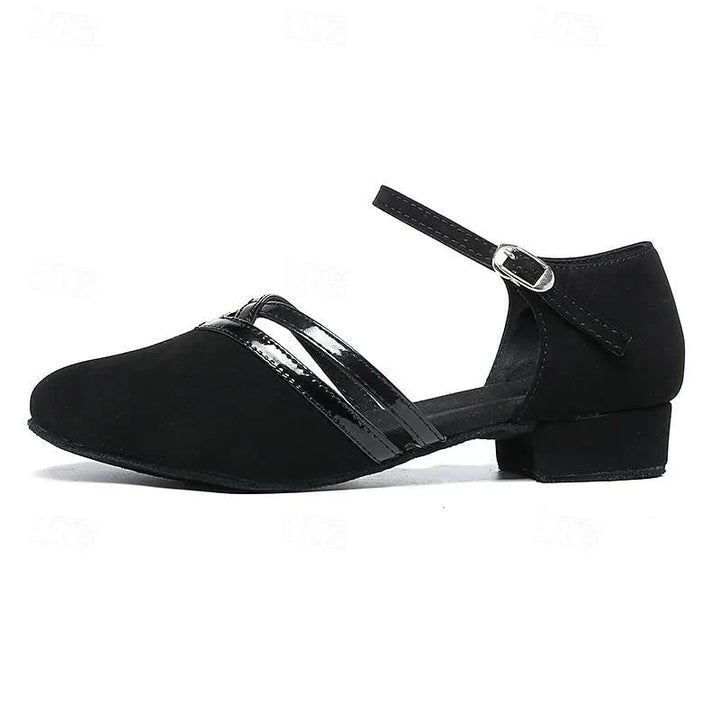 Damen Pumps mit Blockabsatz und Riemchen – Elegante Tanzschuhe mit Schnalle & Kreuzriemen – Bequeme Low Heels für Alltag, Büro & Events