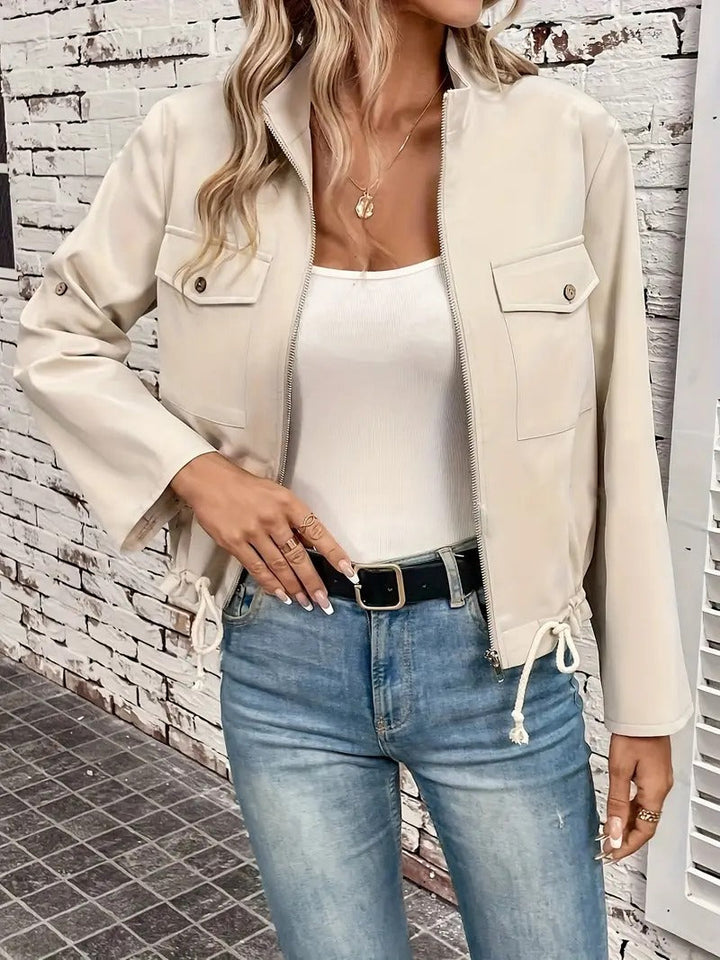 Isla - giacca casual con coulisse e cerniera