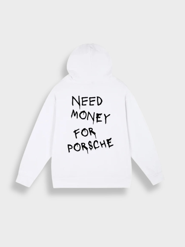 Lässiger Einfarbig Bedruckter Rücken Hoodie Für Herren | Perfekt für Lässige Tage