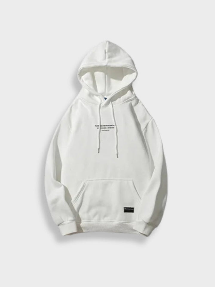Lässiger Baumwolle Bedruckter Zwei-Taschen Hoodie Für Herren | Perfekt für Casual Tage