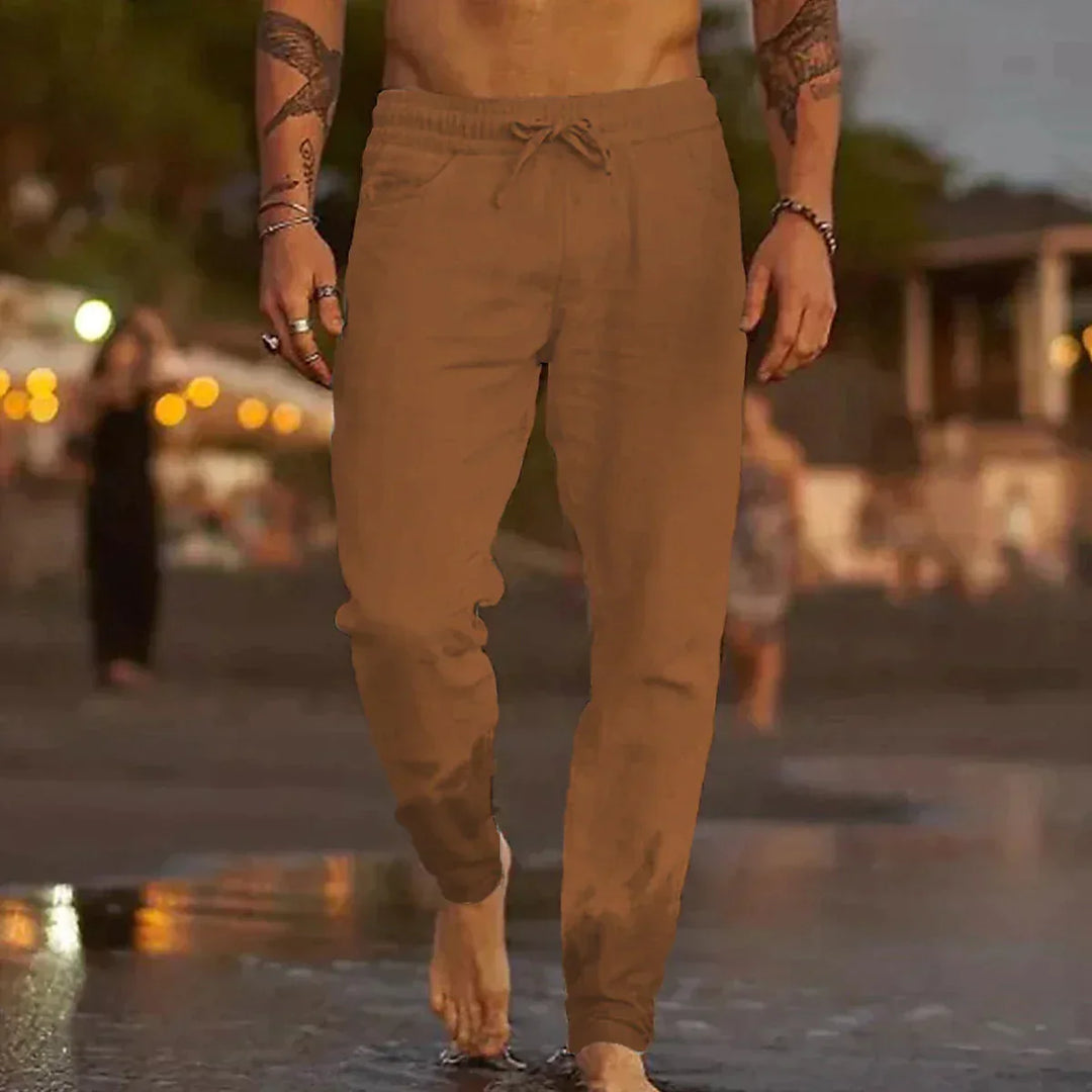 MAIKO - Pantaloni casual in lino per uomo