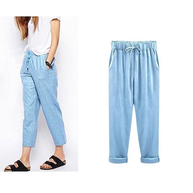 Pantalon Marie en coton et lin