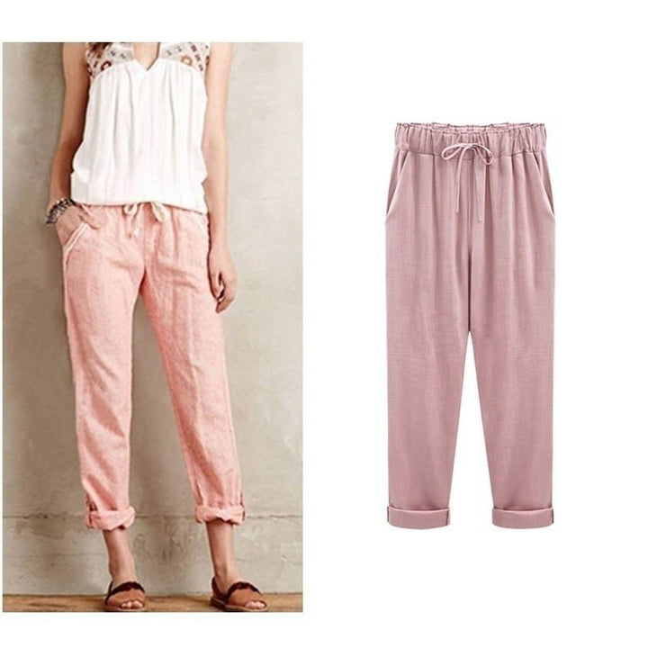 Pantalon Marie en coton et lin