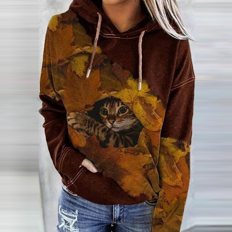 Hélène - Impression numérique décontractée pull-over