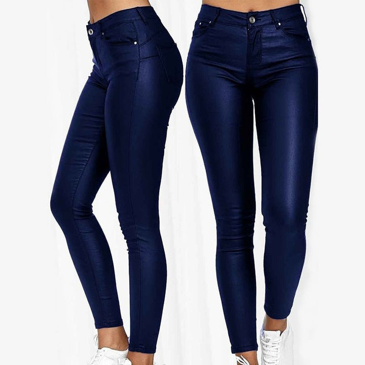 Valériane - Longues pantalons en cuir