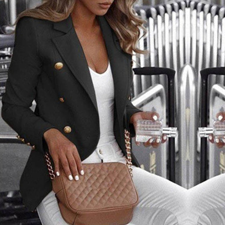 BANTELLA - Blazer a maniche lunghe a quadri alla moda