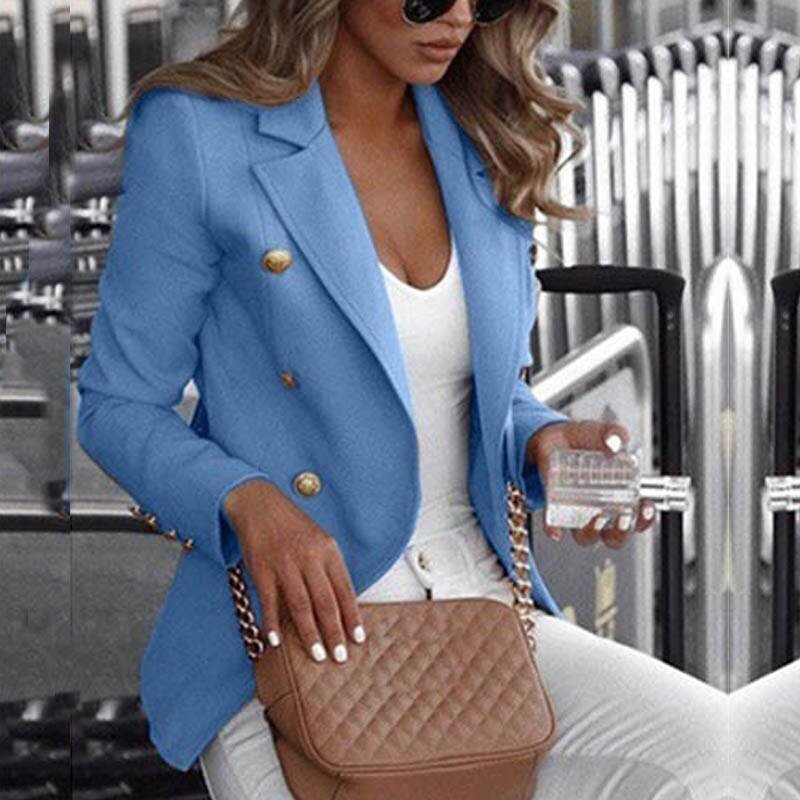 BANTELLA - Blazer a maniche lunghe a quadri alla moda