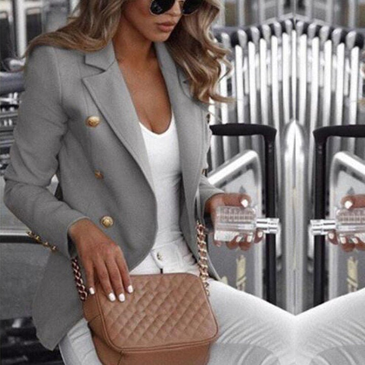 BANTELLA - Blazer a maniche lunghe a quadri alla moda