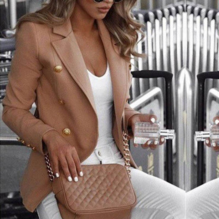 BANTELLA - Blazer a maniche lunghe a quadri alla moda