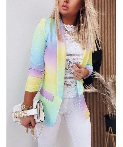 Morgane - Langärmelige Tie-Dye-Blazer