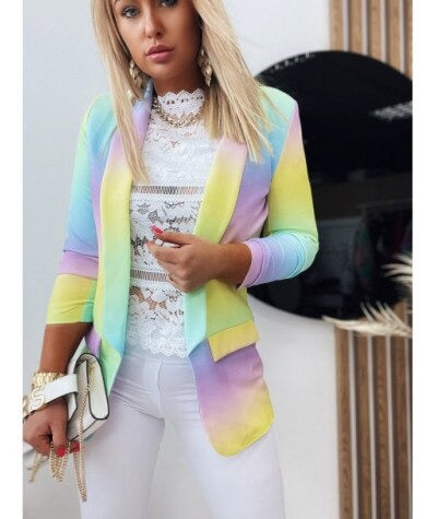 Morgane - Langärmelige Tie-Dye-Blazer