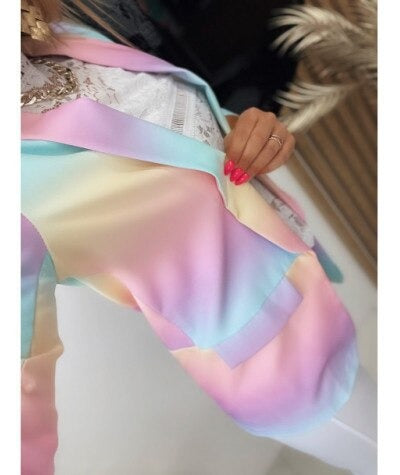 Morgane - Langärmelige Tie-Dye-Blazer