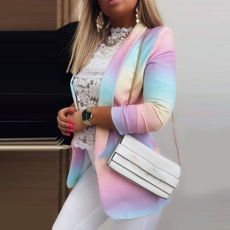 Morgane - Langärmelige Tie-Dye-Blazer