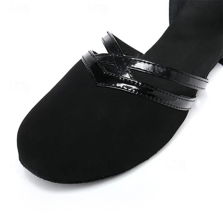Damen Pumps mit Blockabsatz und Riemchen – Elegante Tanzschuhe mit Schnalle & Kreuzriemen – Bequeme Low Heels für Alltag, Büro & Events