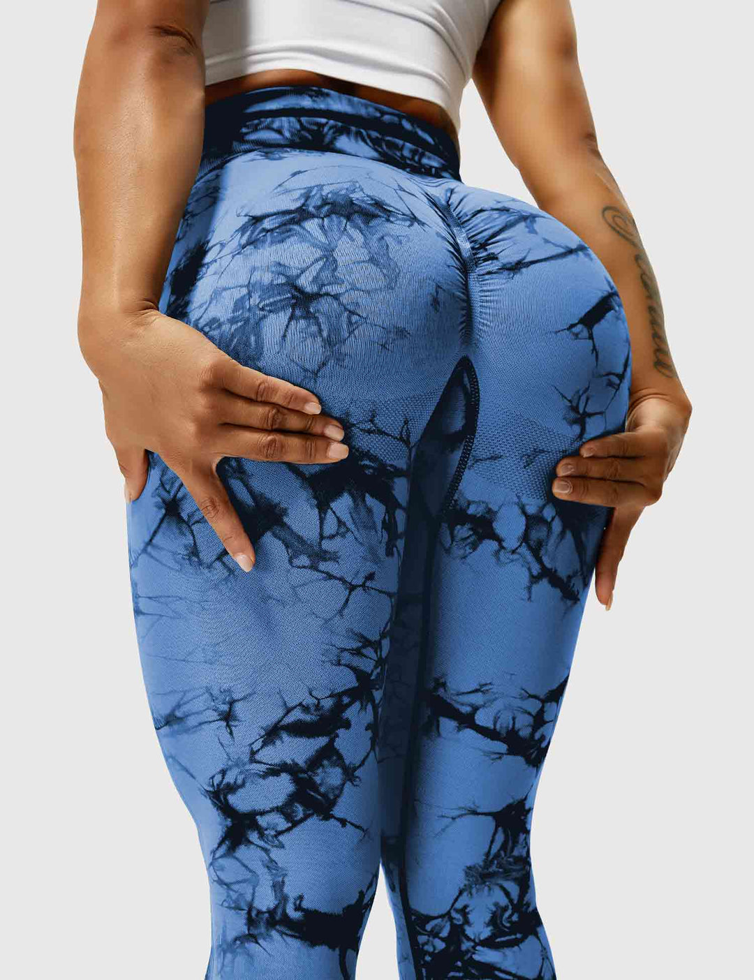 Leggings de sport pour femmes sans couture avec taille haute – opaque, sculptant la silhouette et confortable