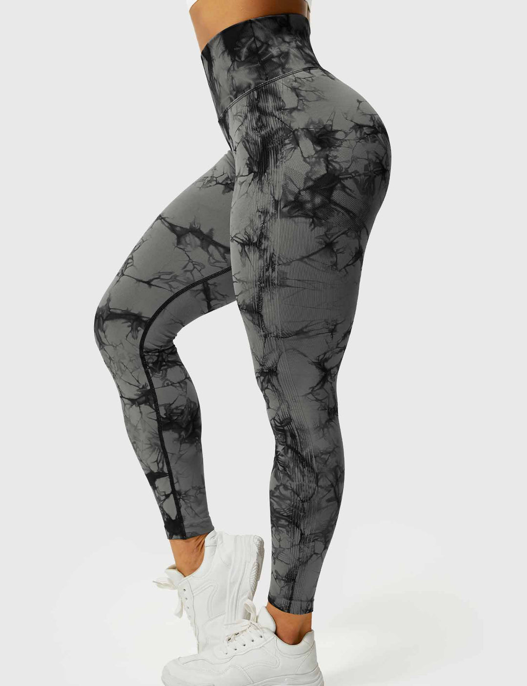 Leggings de sport pour femmes sans couture avec taille haute – opaque, sculptant la silhouette et confortable