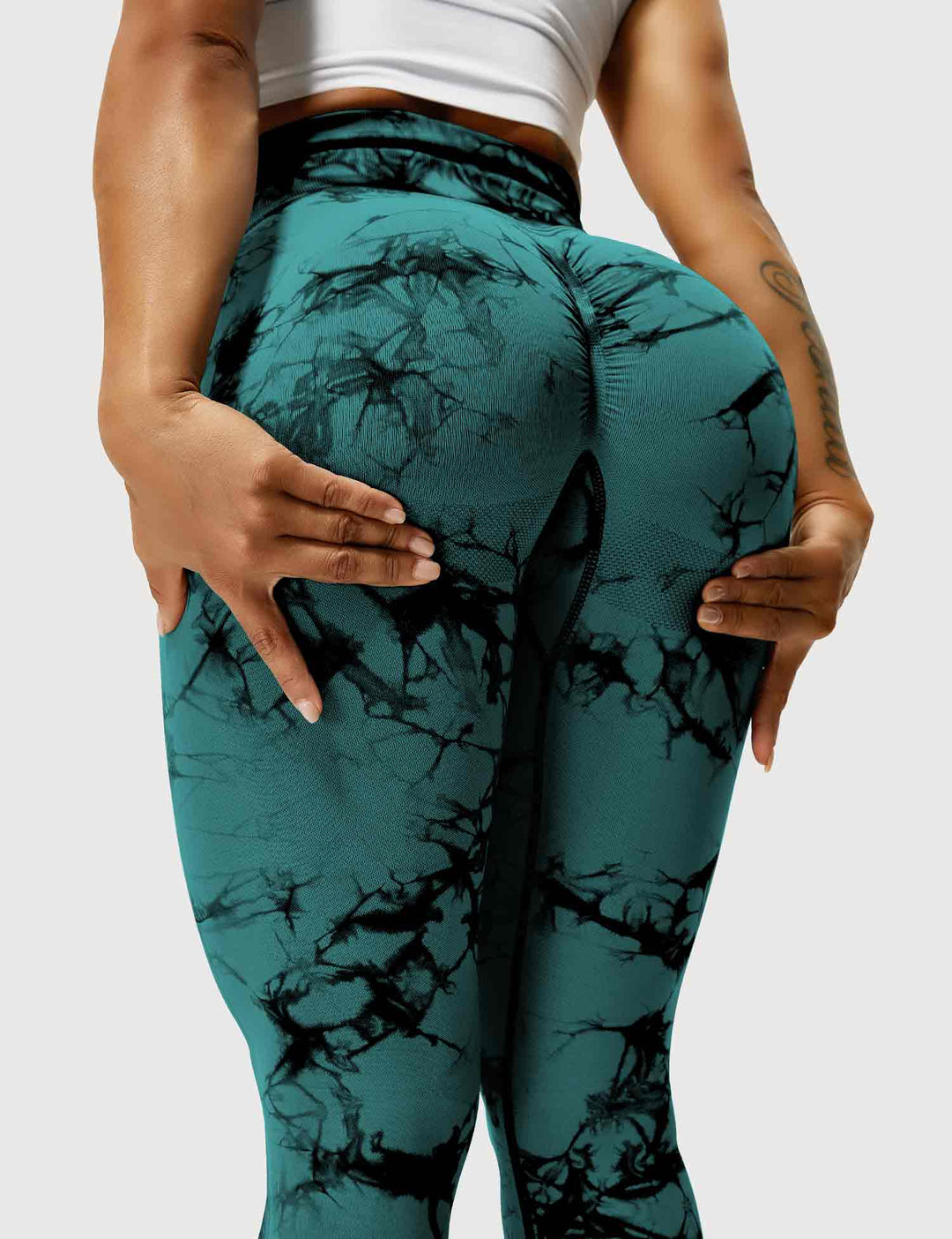 Leggings de sport pour femmes sans couture avec taille haute – opaque, sculptant la silhouette et confortable
