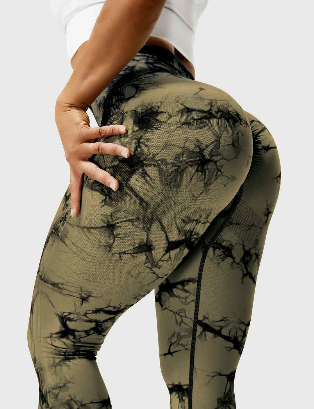 Leggings de sport pour femmes sans couture avec taille haute – opaque, sculptant la silhouette et confortable