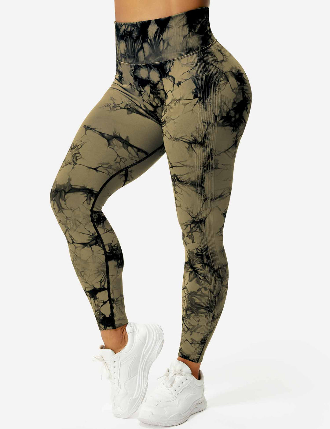 Leggings de sport pour femmes sans couture avec taille haute – opaque, sculptant la silhouette et confortable