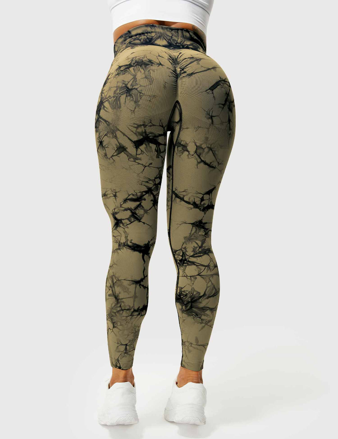 Leggings de sport pour femmes sans couture avec taille haute – opaque, sculptant la silhouette et confortable