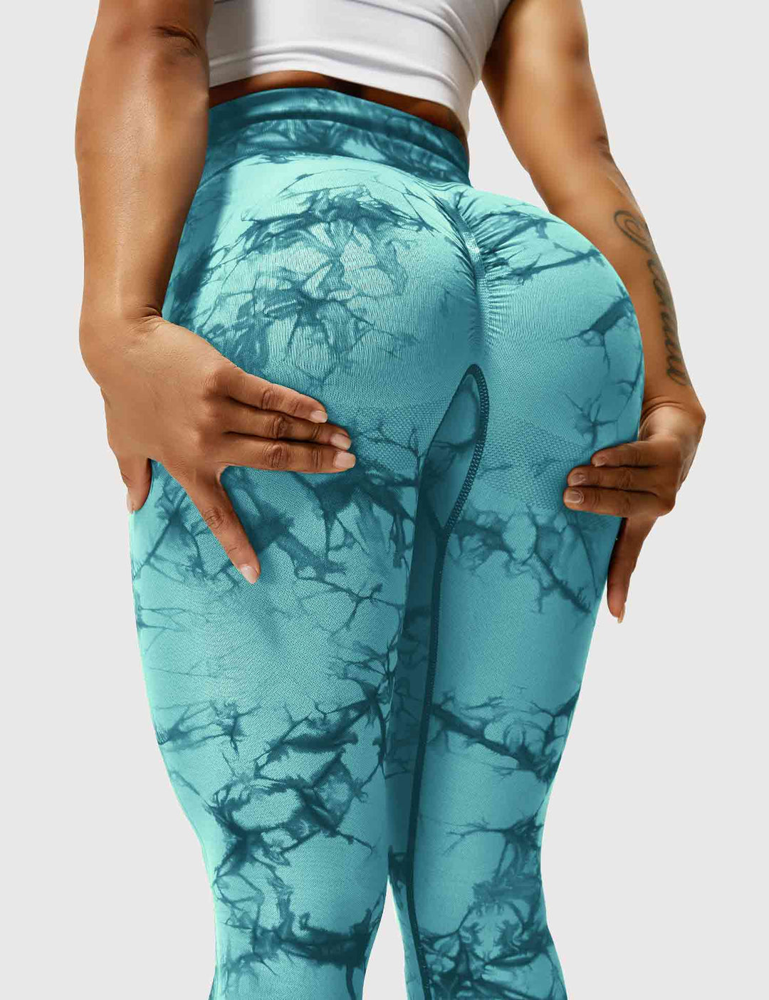 Leggings de sport pour femmes sans couture avec taille haute – opaque, sculptant la silhouette et confortable