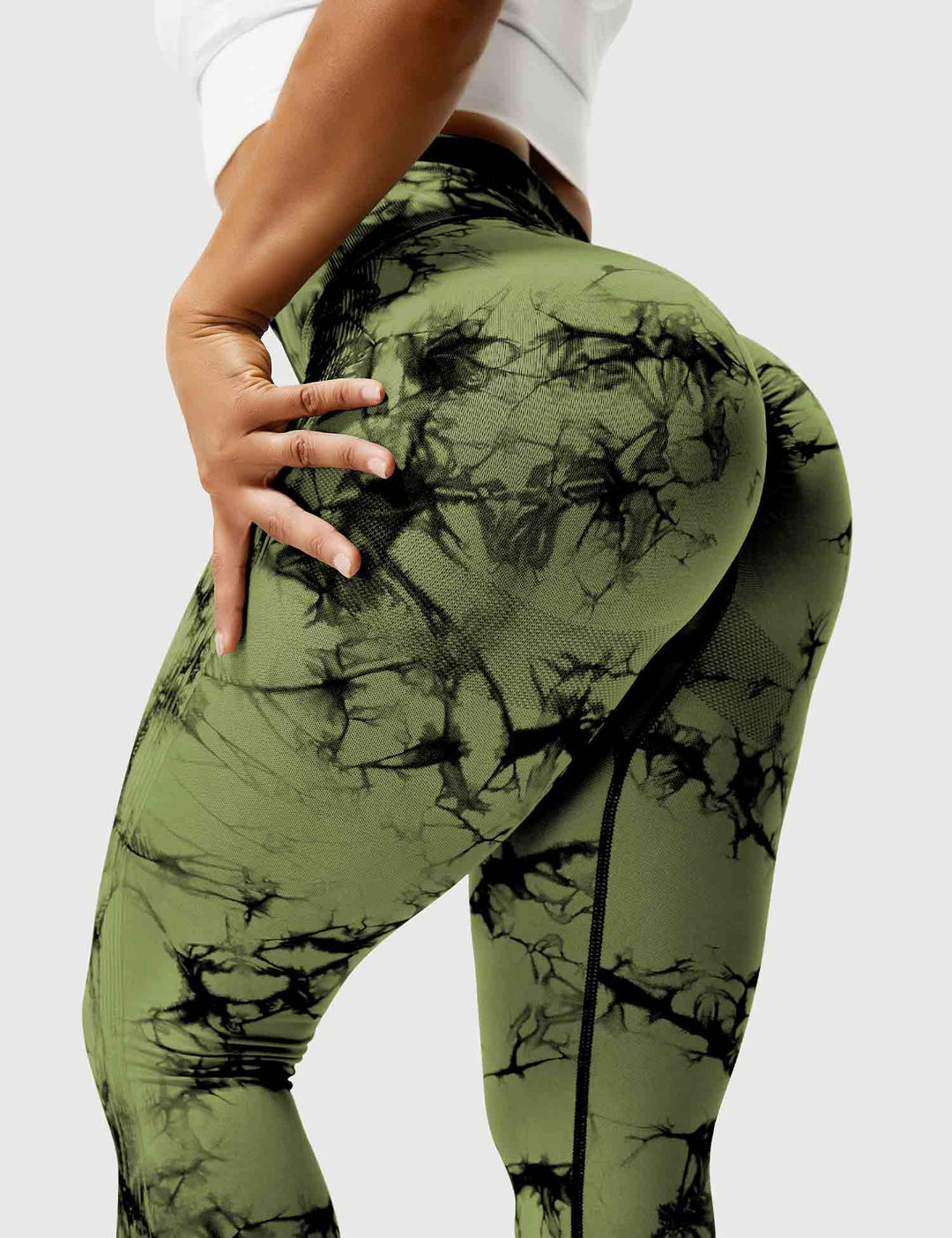 Leggings de sport pour femmes sans couture avec taille haute – opaque, sculptant la silhouette et confortable
