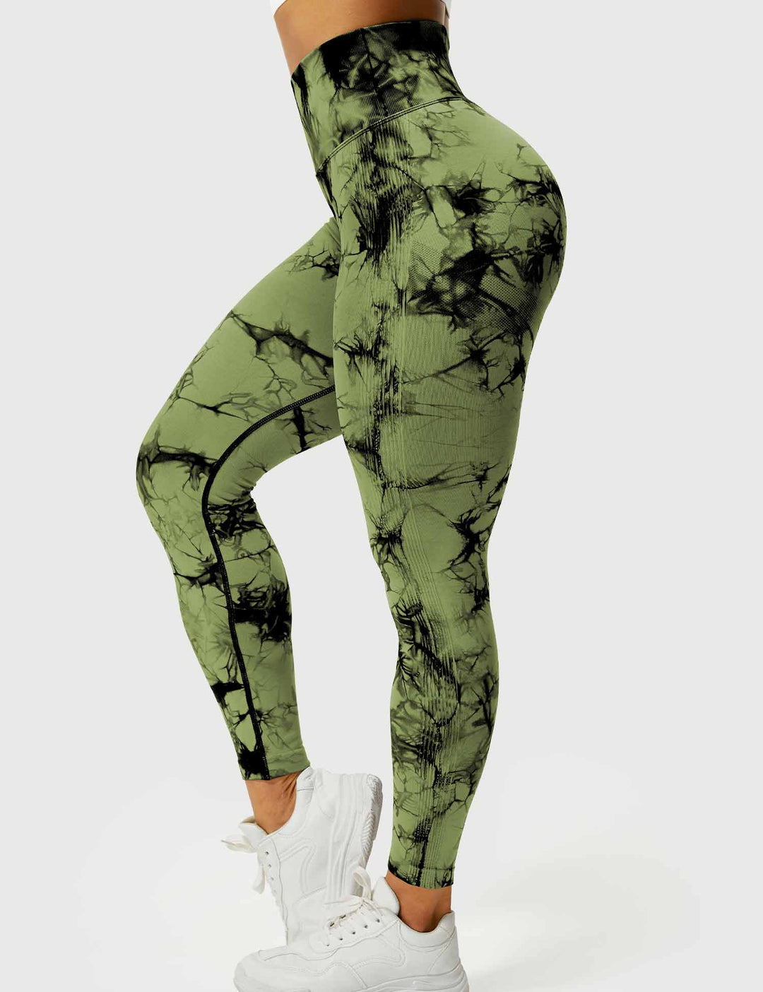 Leggings de sport pour femmes sans couture avec taille haute – opaque, sculptant la silhouette et confortable