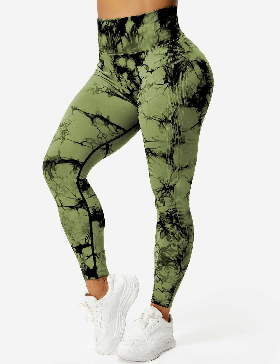 Leggings de sport pour femmes sans couture avec taille haute – opaque, sculptant la silhouette et confortable