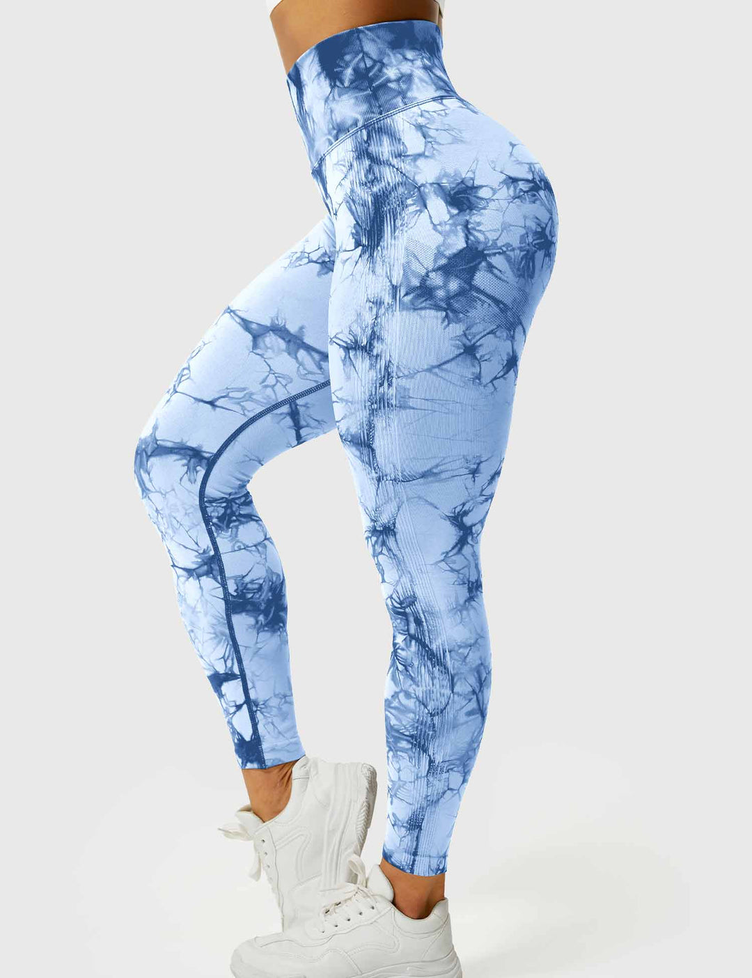 Leggings de sport pour femmes sans couture avec taille haute – opaque, sculptant la silhouette et confortable