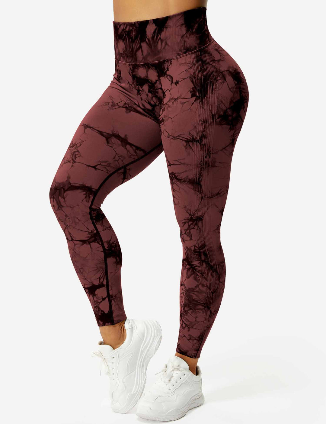 Leggings de sport pour femmes sans couture avec taille haute – opaque, sculptant la silhouette et confortable